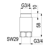 Schlösser Armaturen - Schl�sser Distanzstück 3/4x3/4 mit Überwurfmutter
