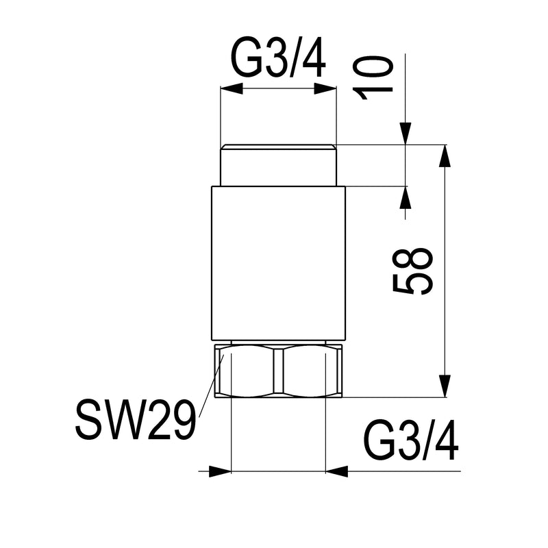 Schlösser Armaturen - Schl�sser Distanzstück 3/4x3/4 mit Überwurfmutter