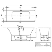 VILLEROY & BOCH - Badewanne Subway 3.0 1800x800x625mm re-eckig m. Sys AE TP1 Zul. Stone White