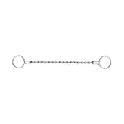 Adolf Schmidt - Kugelkette 3,2mm mit 2 Ringen, 25cm Messing verchromt, # 720724