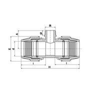 PLASSON - Kst-T-Stk. 90` AG 25x1/2x25 f.PE-Rohr