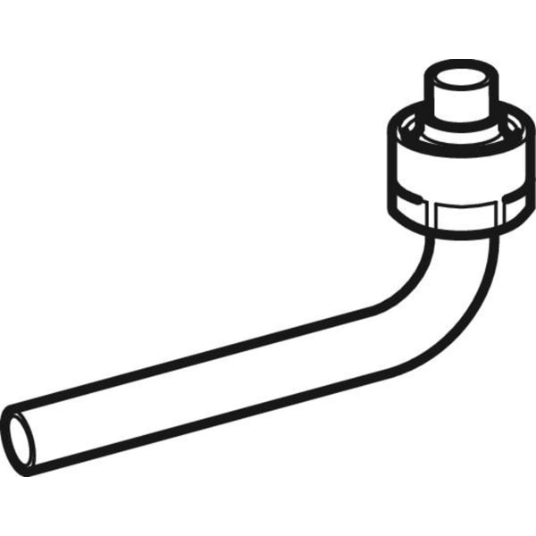 Geberit Vertriebs - Metallrohr-Passbogen 90Gr mit Anschlussverschraubung d15
