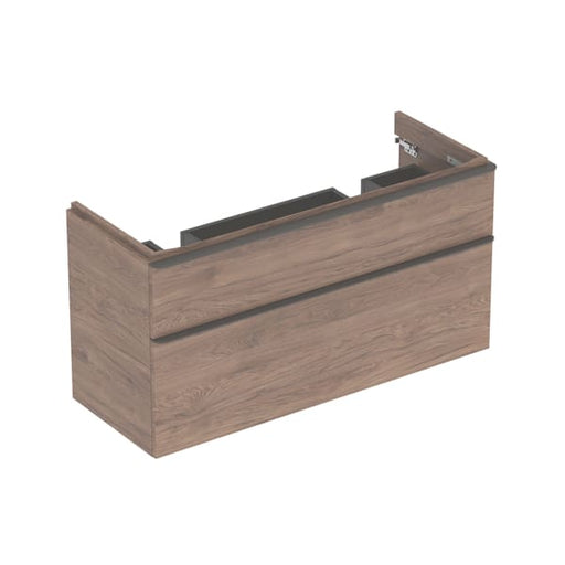 Geberit Vertriebs - Smyle Square Unterschrank für DWT m. 2 Schubl., 118,4x61,7x47cm, Nussbaum