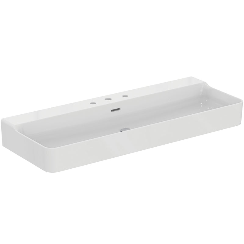 Ideal Standard - Waschtisch CONCA, 3 Hl., m.Ül., 1200x450x165mm, Weiß mit IdealPlus