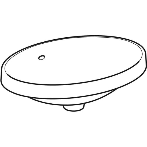 Geberit Vertriebs - Einbau-WT VARIFORM, oval, 550x400mm ohne Hahnloch, mit Überlauf, weiß