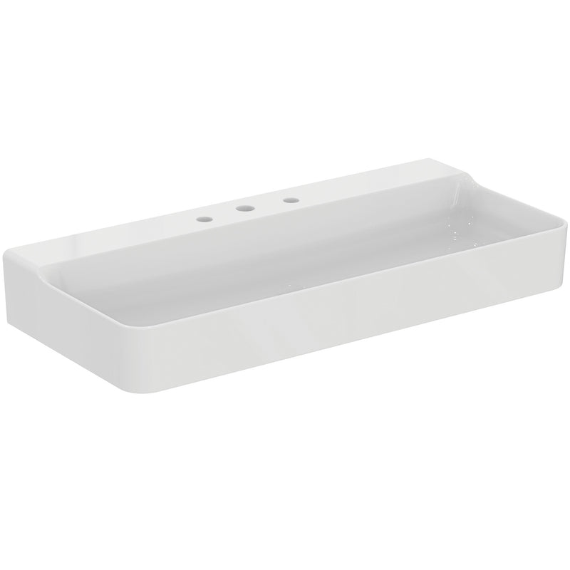 Ideal Standard - Waschtisch CONCA, 3 Hl., o.Ül., 1000x450x145mm, Weiß