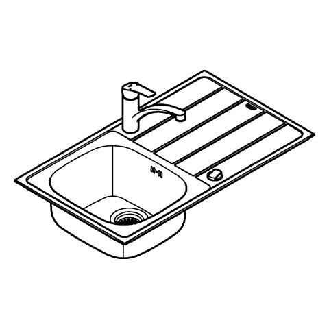 Grohe - Spülen-Bundle K200 31565_1 mit Edelstahlspüle/Eurosmart SPT-Batt. chrom