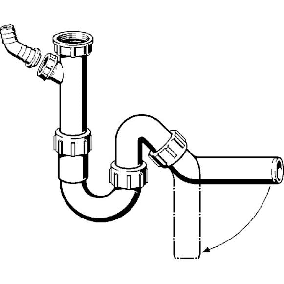 Viega - Röhrengeruchverschluss 7985.30 11/2 x 50mm Kunststoff weiss