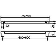 KEUCO - Heibad Badetuchhalter PLAN 600mm, chrom