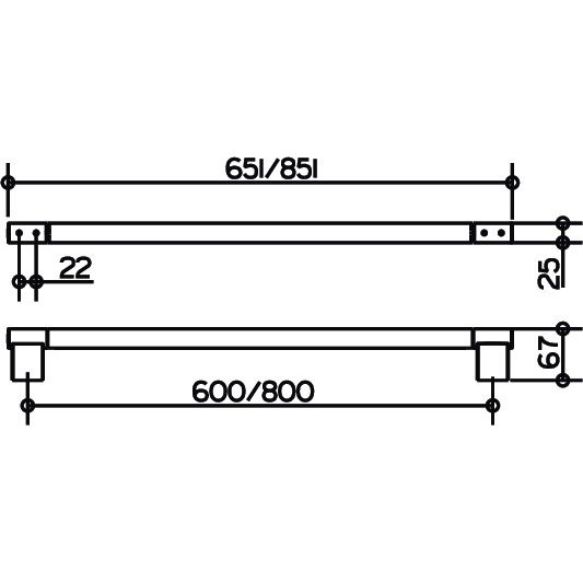 KEUCO - Heibad Badetuchhalter PLAN 600mm, chrom