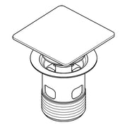 Grohe - Stopfen 40565 inkl. Kelch für Standard Ablaufgarnitur hard graphite