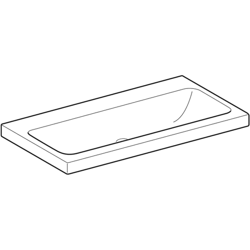 Geberit Vertriebs - iCon Light Waschtisch 90x48cm ohne Hahnloch, ohne Überlauf, weiß