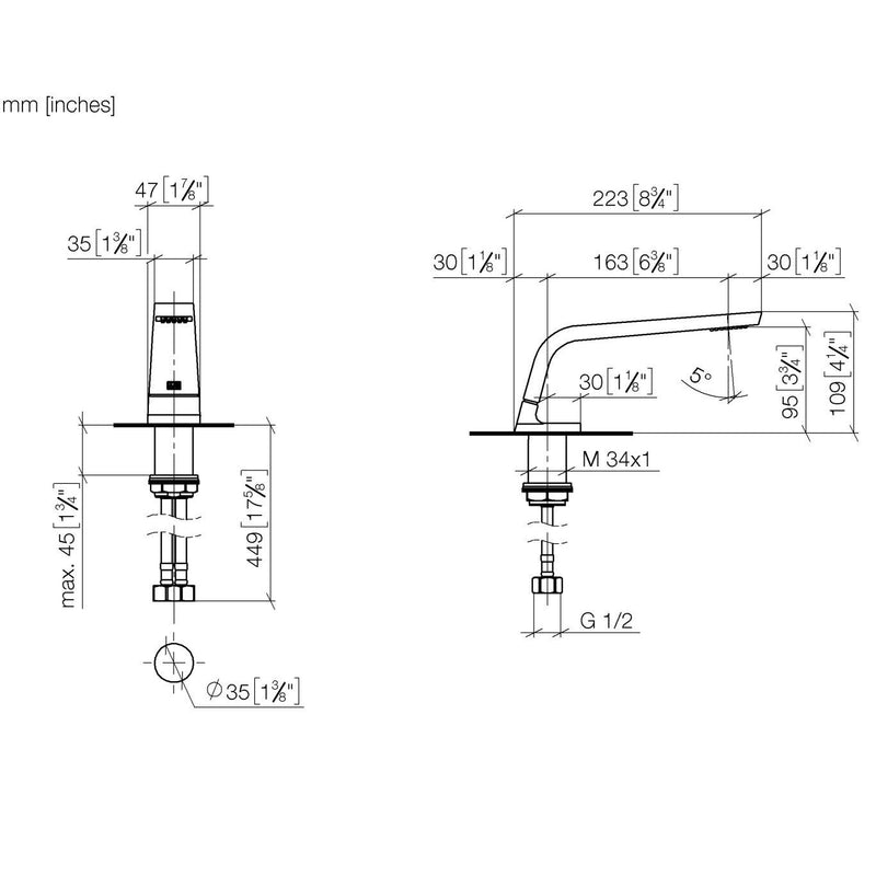 Dornbracht - WT-Stand-Ausl. o. Ablaufgarn. CL.1 13714705 platin gebürstet