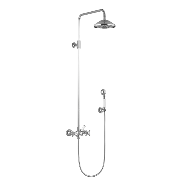 Dornbracht - Showerpipe mit Brausebatterie MADISON 26632360 Dark Platinum gebürstet