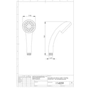 Adolf Schmidt - Handbrause Mono 1-strahlig 65mm m. Antikalk-Einsatz, weiß