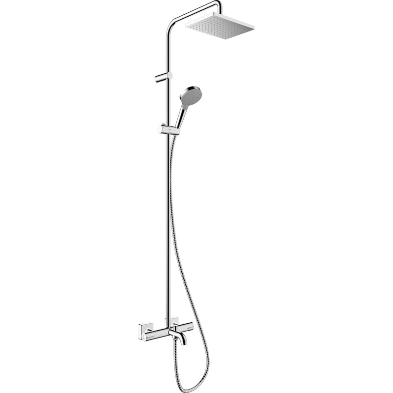 Hansgrohe - Showerpipe 230 1jet VERNIS Shape chrom mit Wannenthermostat