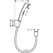 Hansgrohe - Handbrause Bidette chrom m.Schlauch und Porter S