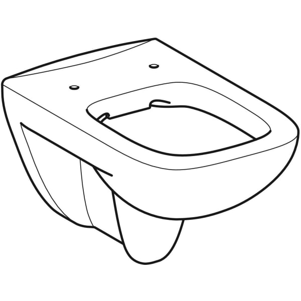 Geberit Vertriebs - T-WC RENOVA NR. 1 PLAN, spülrandlos 4,5/6 l, wandh. weiß(alpin)