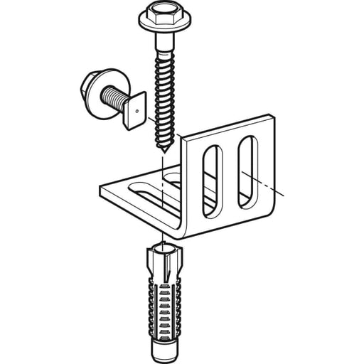 Geberit - GIS Montagewinkel Länge 7,5 x 5 cm
