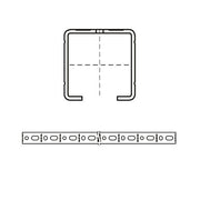 Walraven - Montageschiene RapidRail 30x15mm 2m C-Profil sv mit Schnittmarkierungen