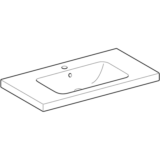 Geberit Vertriebs - iCon Light Waschtisch 90x48cm Ablagefläche, m. Hl., m. Ül., weiß