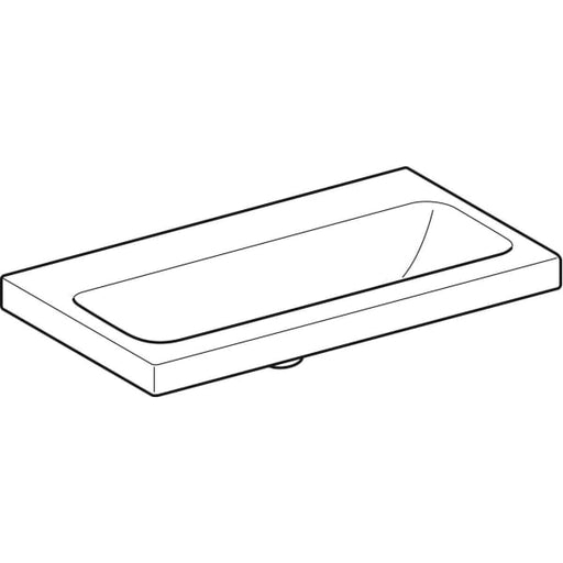 Geberit Vertriebs - iCon Light WT 75x42cm, verk. Ausld. ohne Hahnloch, ohne Überlauf, weiß