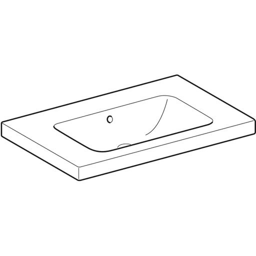 Geberit Vertriebs - iCon Light Waschtisch 75x48cm Ablagefläche, o. Hl., m. Ül., weiß