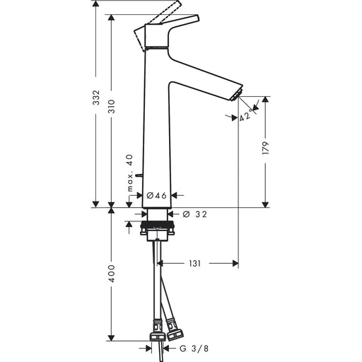Hansgrohe - Waschtischmischer 190 Talis S mit Ablauf, chrom