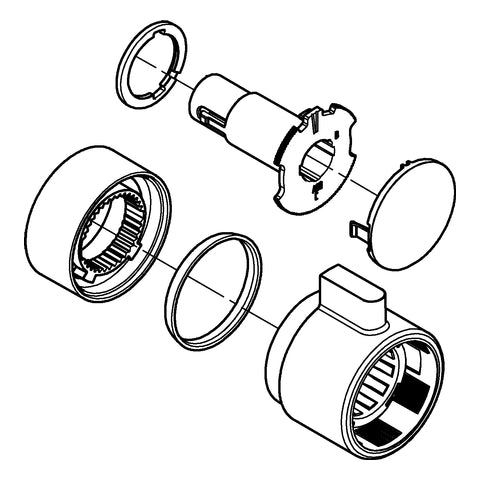 Grohe - Absperrgriff 49083 für GROTHERM Fertigmontagesets chrom