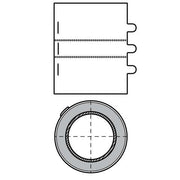 Walraven - Brandschutzmanschette PACIFYRE MK II 108-110mm, 2154108110, Länge 205mm