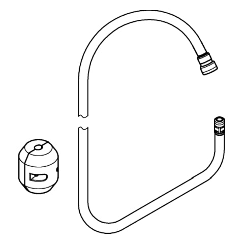 Grohe - Brauseschlauch 48472 für SPT-Batterien chrom