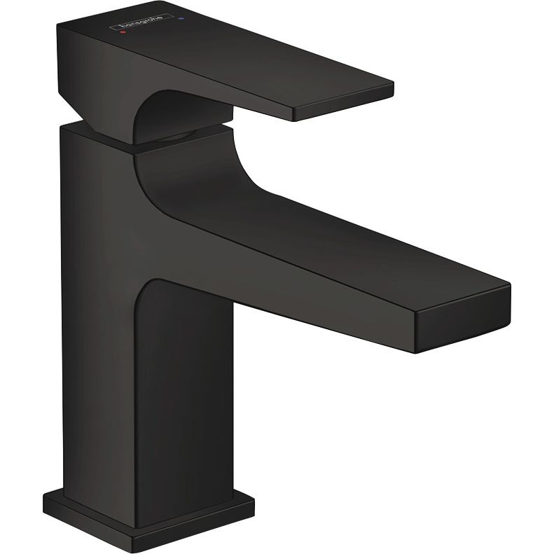 Hansgrohe - Waschtischmischer 100 METROPOL mattschwarz kurzer Ausl.Push-Open Abl
