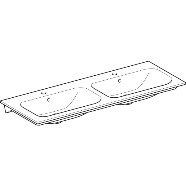 Geberit Vertriebs - RENOVA Nr.1 Plan Möbel-DWT Slim 1300x480mm, m. Hl., m. Ül., weiß, Tect