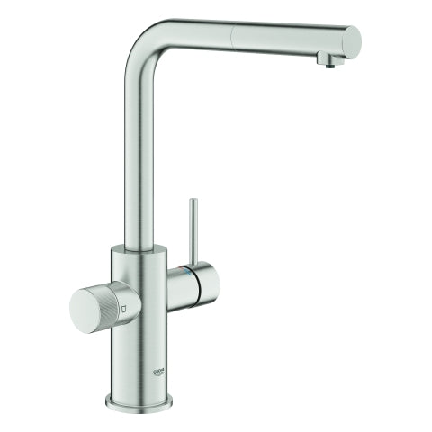 Grohe - SPT-Batterie GROHE Blue Pure Minta 30590 L-Ausl. azb. Mous. supersteel