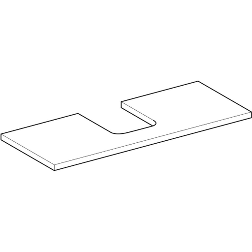 Geberit Vertriebs - ONE WT-Pl. Aus mi. f. AWT Schalenform 120x3x47cm, sandgrau hgl