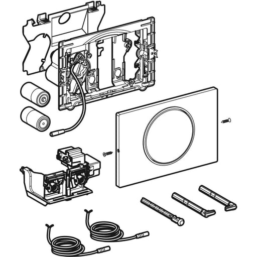 Geberit Vertriebs - Sigma10 WC-Strg. elektron.Spül, Batt. 1-M-Sp., Round, SKG, man.,swm l.Etc/schw