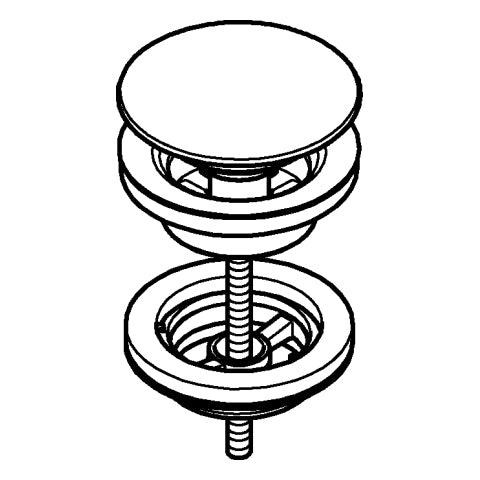 Grohe - Ablaufgarnitur 65807 chrom