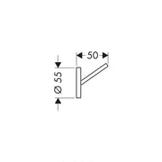 Hansgrohe - Einzelhaken AXOR STARCK 40837000 chrom