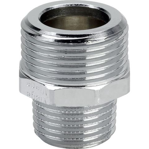 Viega - Übergangsnippel 3247 G3/4 x R1/2 Rotguss verchromt