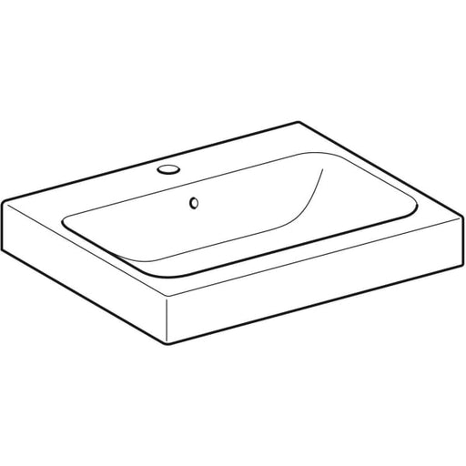Geberit Vertriebs - Aufsatzwaschtisch ICON, 600x485mm m. Hl., m. Ül., weiß