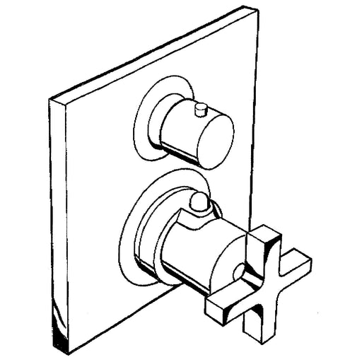 Hansgrohe - Fertigset UP Thermostat AXOR CITTERIO 39725 chrom Kreuzgriff/Ab-/Umstellvent