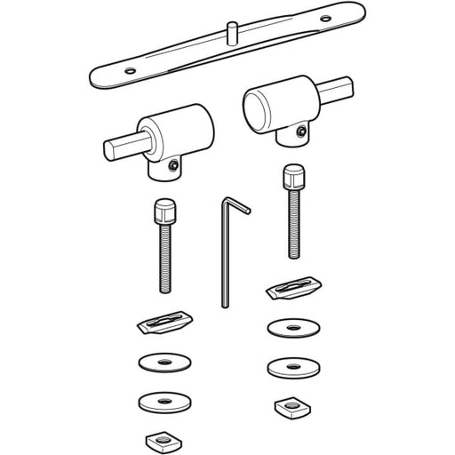 Geberit Vertriebs - Metallscharniere, 1 Paar zu 572620 und 572120