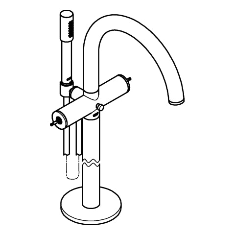 Grohe - Wannenbatterie Atrio Private C. 25227 BM für Hebelgriffe warm sunset