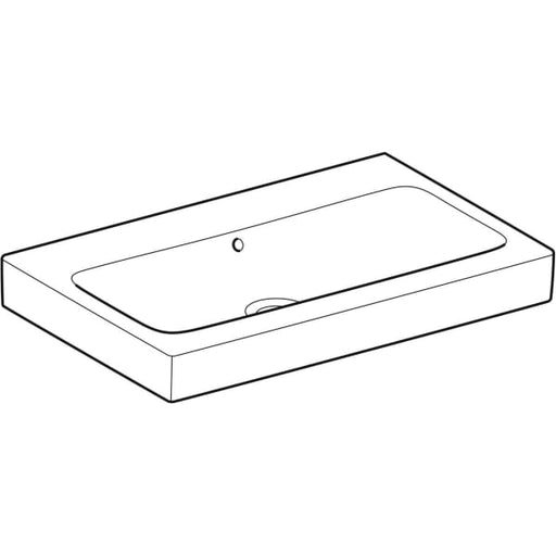 Geberit Vertriebs - Waschtisch ICON, 750x485mm ohne Hahnloch, m. Ül., weiß