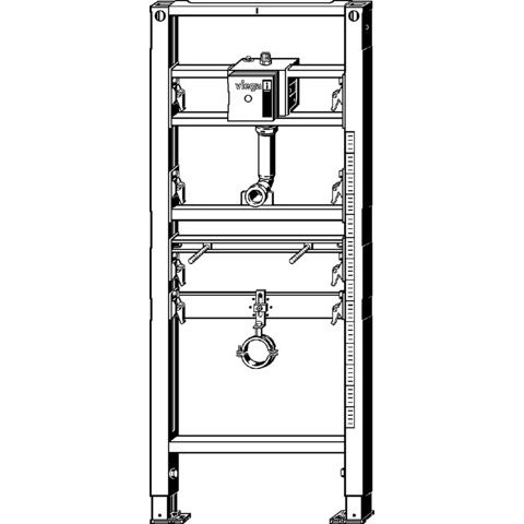 Viega - Urinal Element PREVISTA Dry 8560 Wasseranschluss teleskop. 1300mm