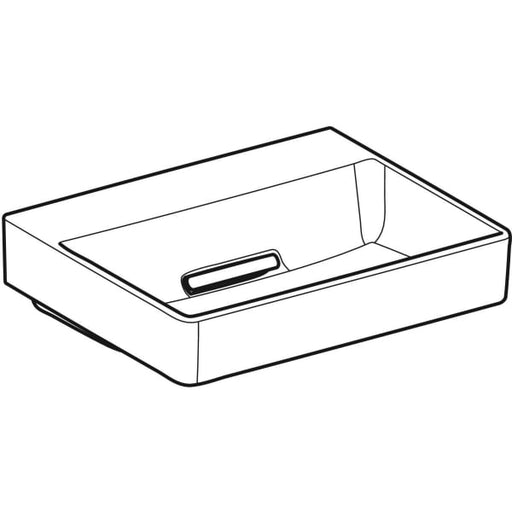 Geberit Vertriebs - ONE AS-WT, Abg. horiz., 50x41 cm o. Hl., o. Ül., weiß matt/weiß glzd