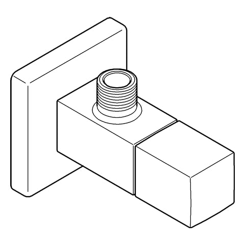 Grohe - Eckventil EUROCUBE 22012 DN15 Abgang 3/8'' hard graphite gebürstet