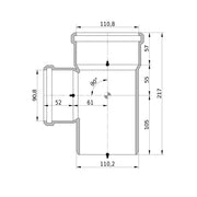 Wavin - Abzweig AS+ DN 100x90 87 Grad