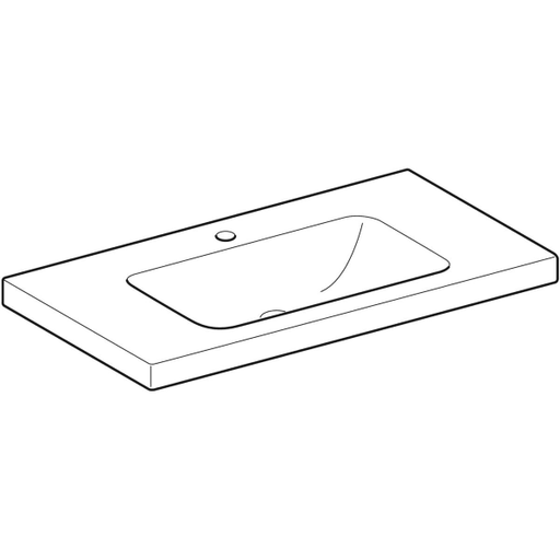 Geberit Vertriebs - iCon Light Waschtisch 90x48cm Ablagefläche, m. Hl., o. Ül., weiß