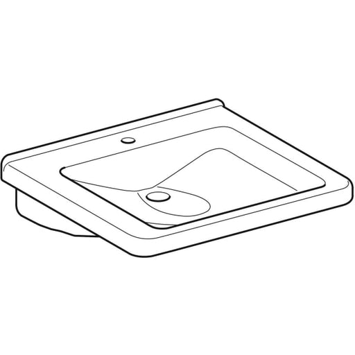 Geberit Vertriebs - WT RENOVA NR. 1 COMFORT, unterfahrbar ohne Überlauf, 600x550mm weiß(alpin)
